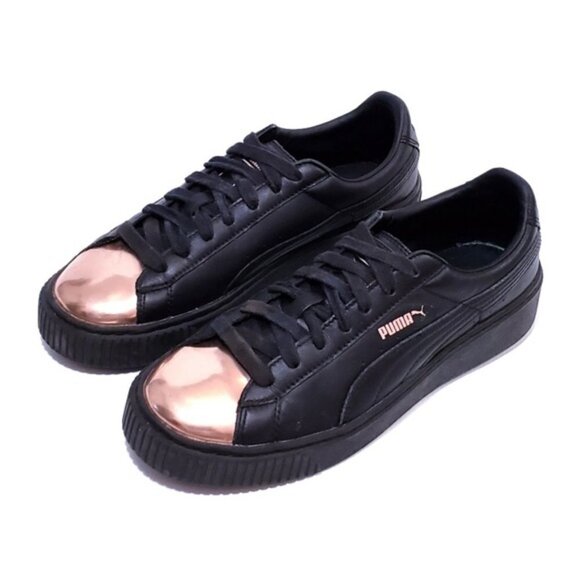 Puma Basket Platform Metallic Shoes - Picture 1 of 8